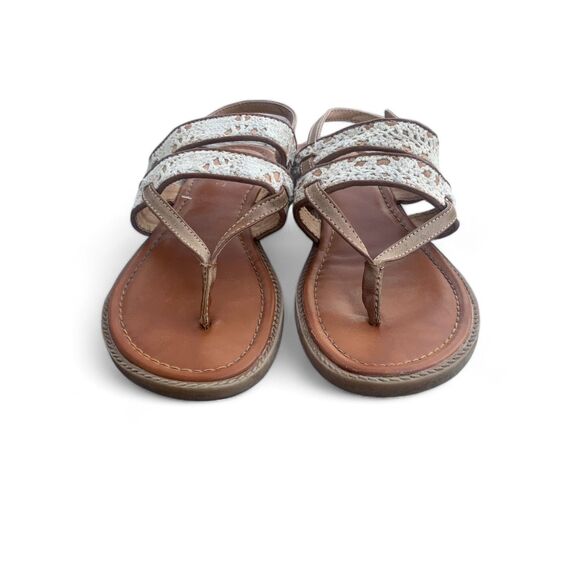 Cat & Jack Girl Size 4 Brown Adjustable Ankle Strap Sandals - Picture 4 of 9